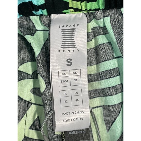 Savage X Fenty Pants Size Small Leisure X Oversized Trouser Black Streetwear - Picture 5 of 7